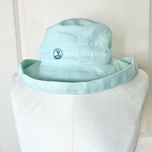 Women's Pebble Beach light green Cotton Hat with Inner Drawstring and Upf 50